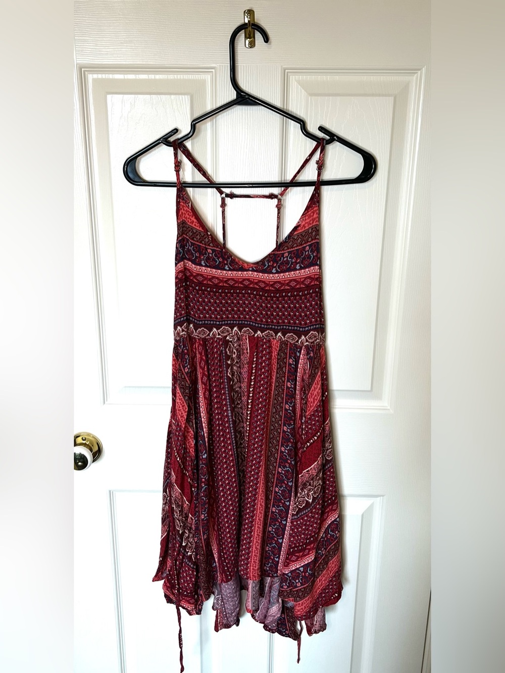 Hollister Red Paisley Print Midi Dress